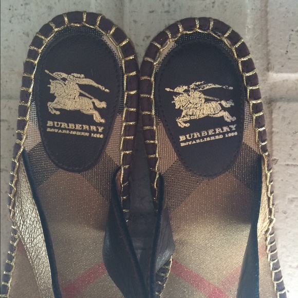SOLD! Burberry shoes wedges. Worn once indoors.