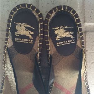 SOLD! Burberry shoes wedges. Worn once indoors.