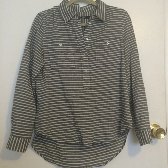 M Stripped Gray Top