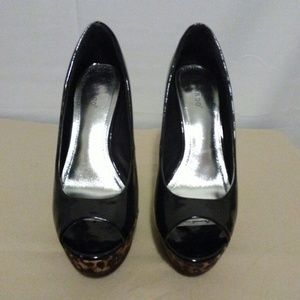 Patent Leather Animal Print Stiletto