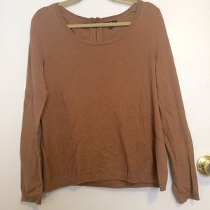 M Gap Camel Sweater with gold zip in back