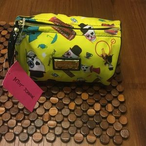 Betsey Johnson English Skulls wristlet