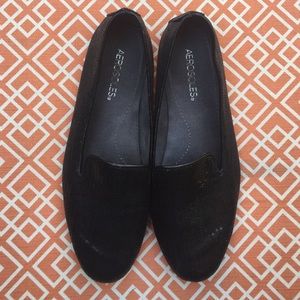 Aerosoles sequin black loafer