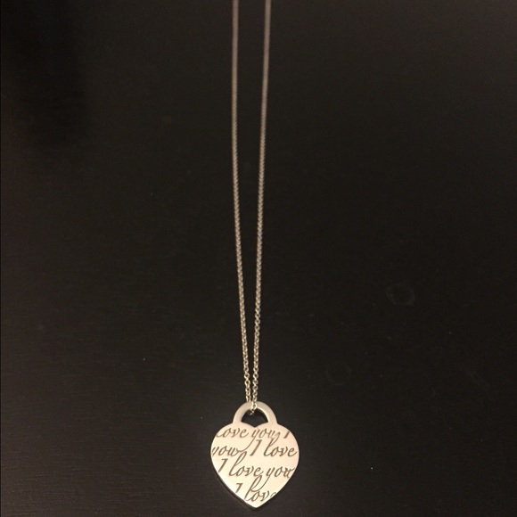 Tiffany & Co "I Love You" Heart Necklace