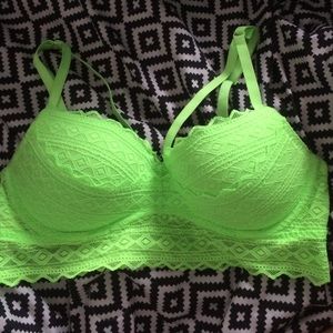 Pink lace bralette (M)