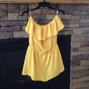 Forever 21 mustard romper