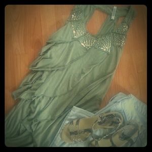 MONORENO olive studded tank