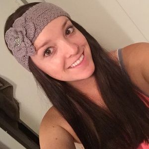 Grey winter headband