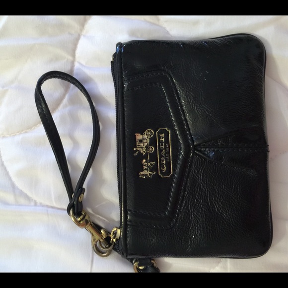 Coach patent leather wristlets