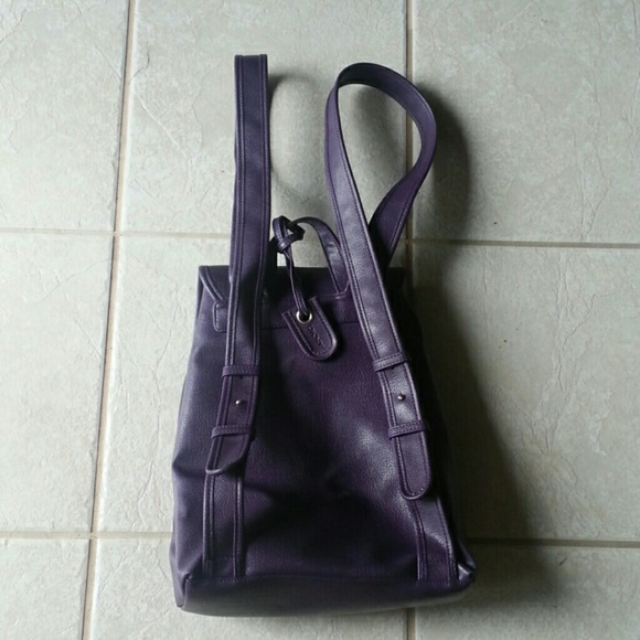 90s purple leather mini backpack main image 4