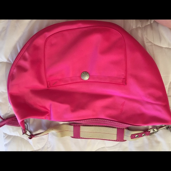 Coach hot pink hobo bag