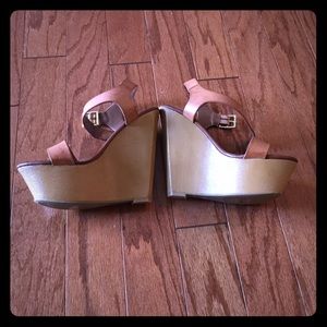 Steve Madden cognac wedges