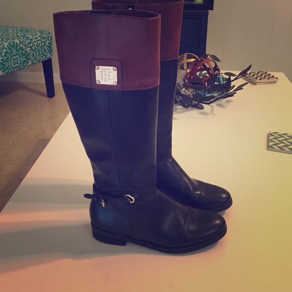 Tommy Hilfiger Two-Toned Riding Boots