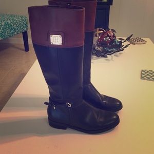 Tommy Hilfiger Two-Toned Riding Boots