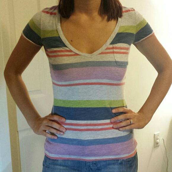 American Eagle striped t-shirt - Picture 1 of 3