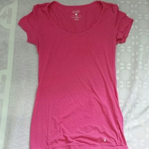Victoria's Secret hot pink sleep t-shirt.