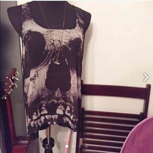 Sheer lo-hi skull tank - M/L
