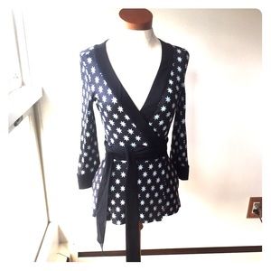 Diane Von Furstenberg black with blue stars Sz. 2