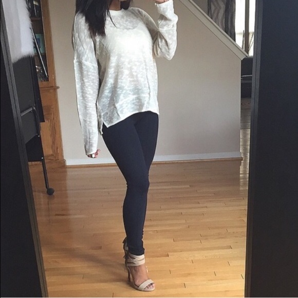 Brandy Melville Sweaters - RESERVED❗️Ivory Long sleeve slub top