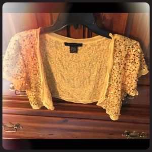 Gold Sequined Shrug!