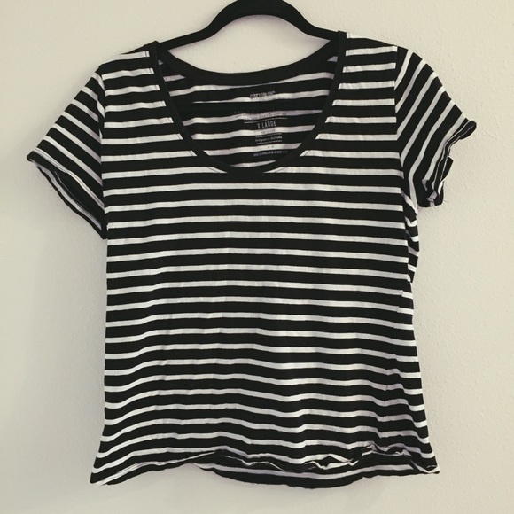 Striped Tee B&W