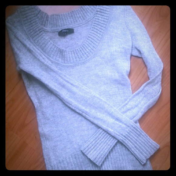 EXPRESS silver sparkle sweater