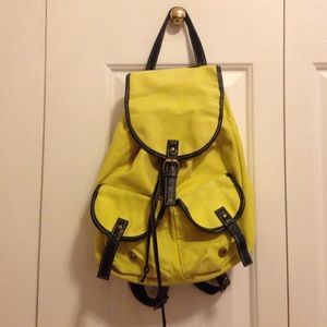 Neon yellow mini backpack
