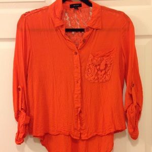 3/4 sleeve crochet top