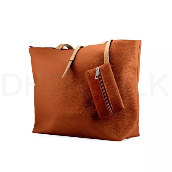 Handbags - Large Vegan Leather Shoulder Bag