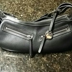 Black Leather Dooney&Burke Bag