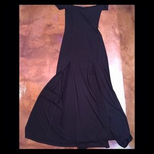 Black Slit Bodycon Dress