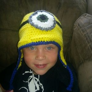 Crocheted minion hats!