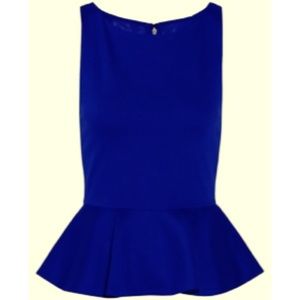 Alice + Olivia Blue Peplum Top