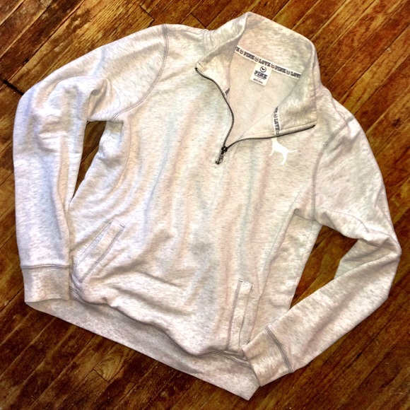 PINK Victoria's Secret Sweaters - **SOLD**Victoria Secret PINK half zip Pull Over