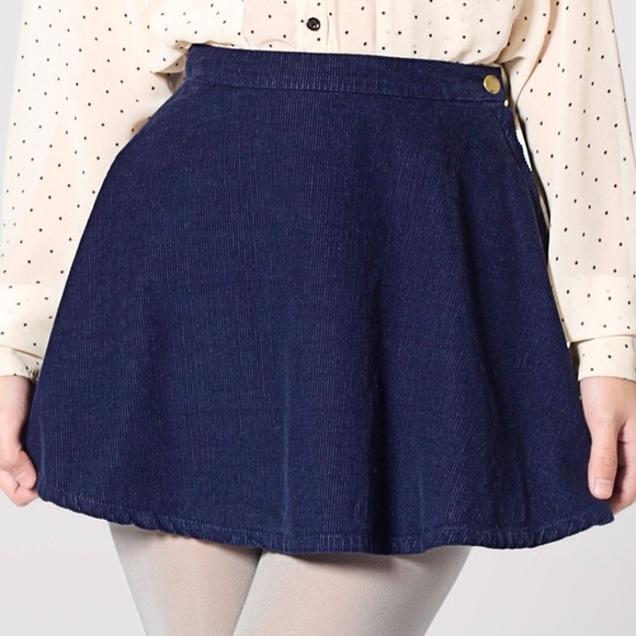 American apparel XS corduroy circle mini skirt