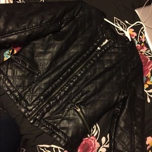 Black leather jacket