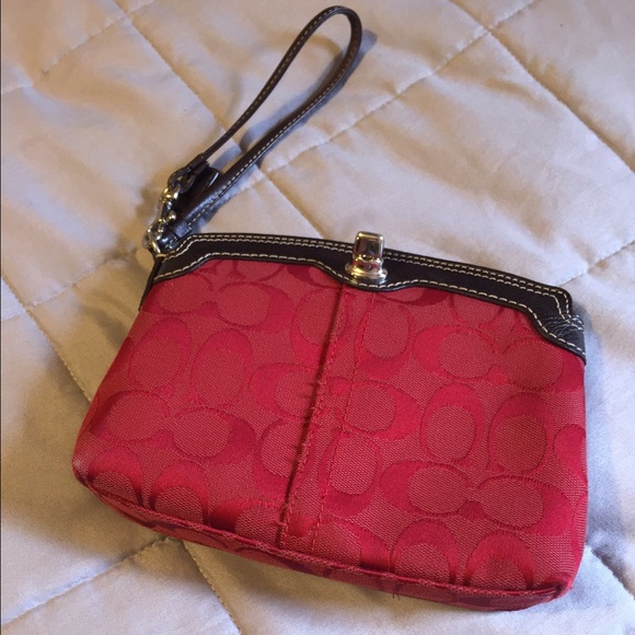 Authentic Coach turn lock clutch