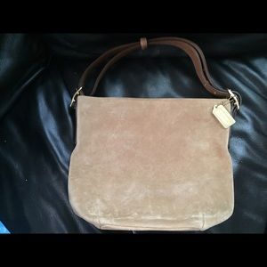 Authentic Suede Coach purse