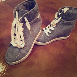 Grey Sneaker Wedges