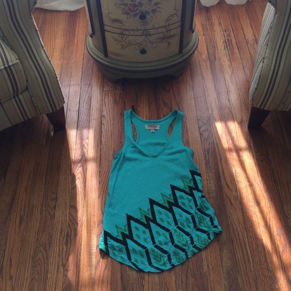 Urban Outfitters Tops - Ecote turquoise, beaded racerback top