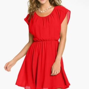 Red Lush Chiffon Dress