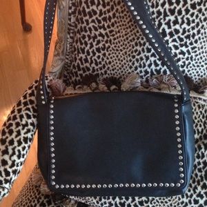 Black Studded Shoulder Bag