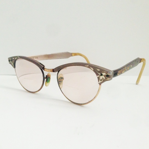 Authentic Vintage 1950s Cateye Eyeglasses Pink