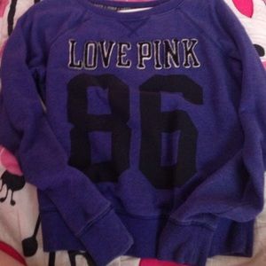 Purple "LOVE PINK" crew