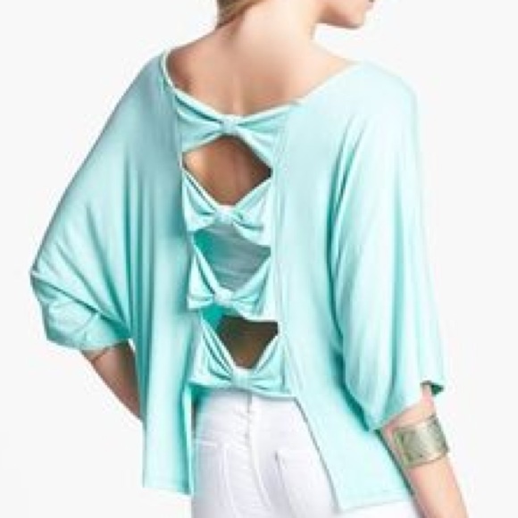 Black Bow Back Top