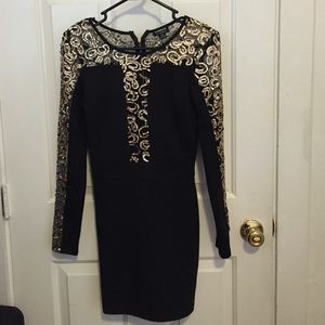 Black and Gold Sequins Party dress!