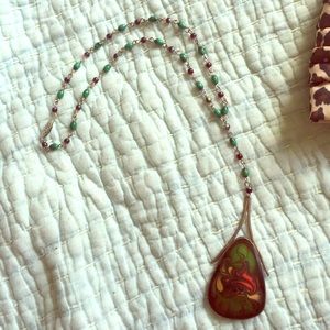 Handmade rosary style necklace