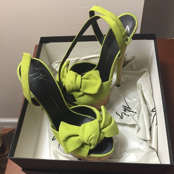 Giuseppe Zanotti Shoes - Giuseppe Zanotti suede high heel sandal w/ bow.