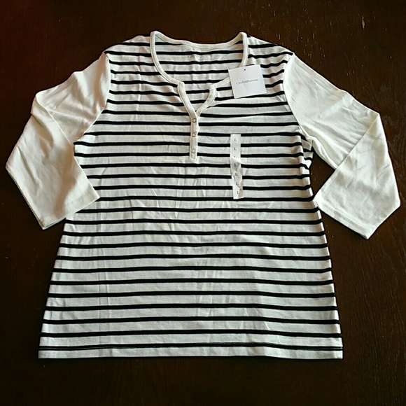 Croft & Barrow Striped Shirt, Size Large, NWT