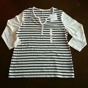 Croft & Barrow Striped Shirt, Size Large, NWT